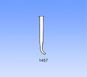 1457 Straight One-Ball Drip Tube with Rubber Tip