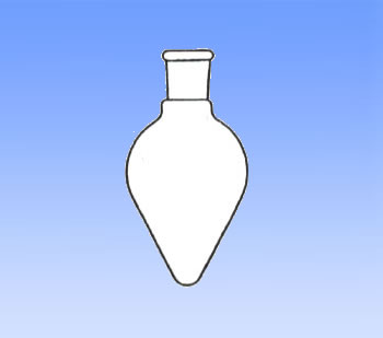 13 pear-shaped flask