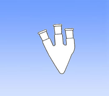 15 Three-neck pear-shaped flask