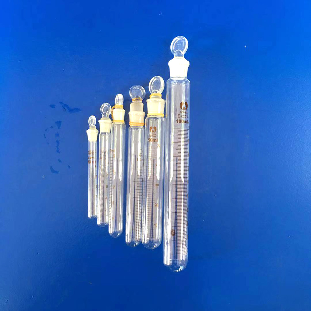 Graduated test tube with stopper